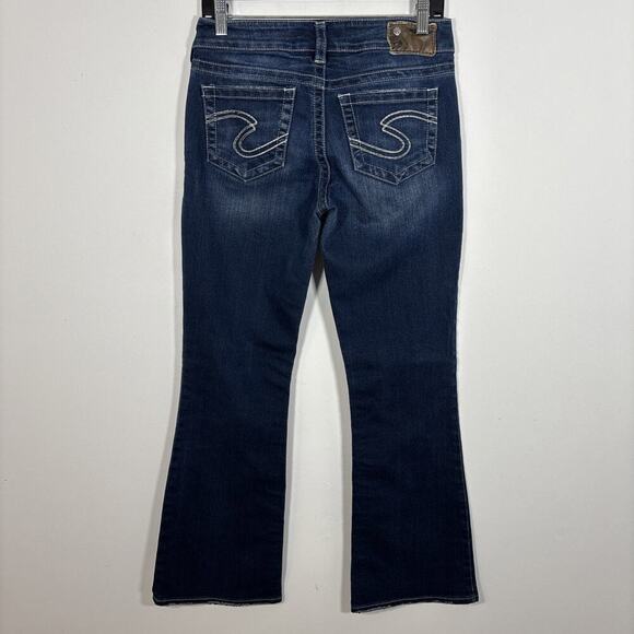 Silver Jeans Suki Surplus Bootcut Dark Blue Denim 28 x 29 Jeans Western - Picture 2 of 13